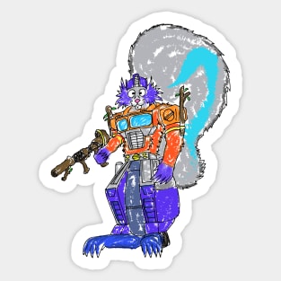 Robot Squirrel Leader Sticker